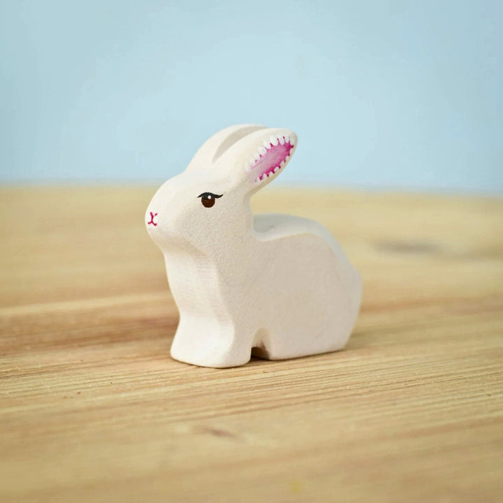BumbuToys Wooden Animal - Rabbit - Easter, Sitting for Small World Play from Australia