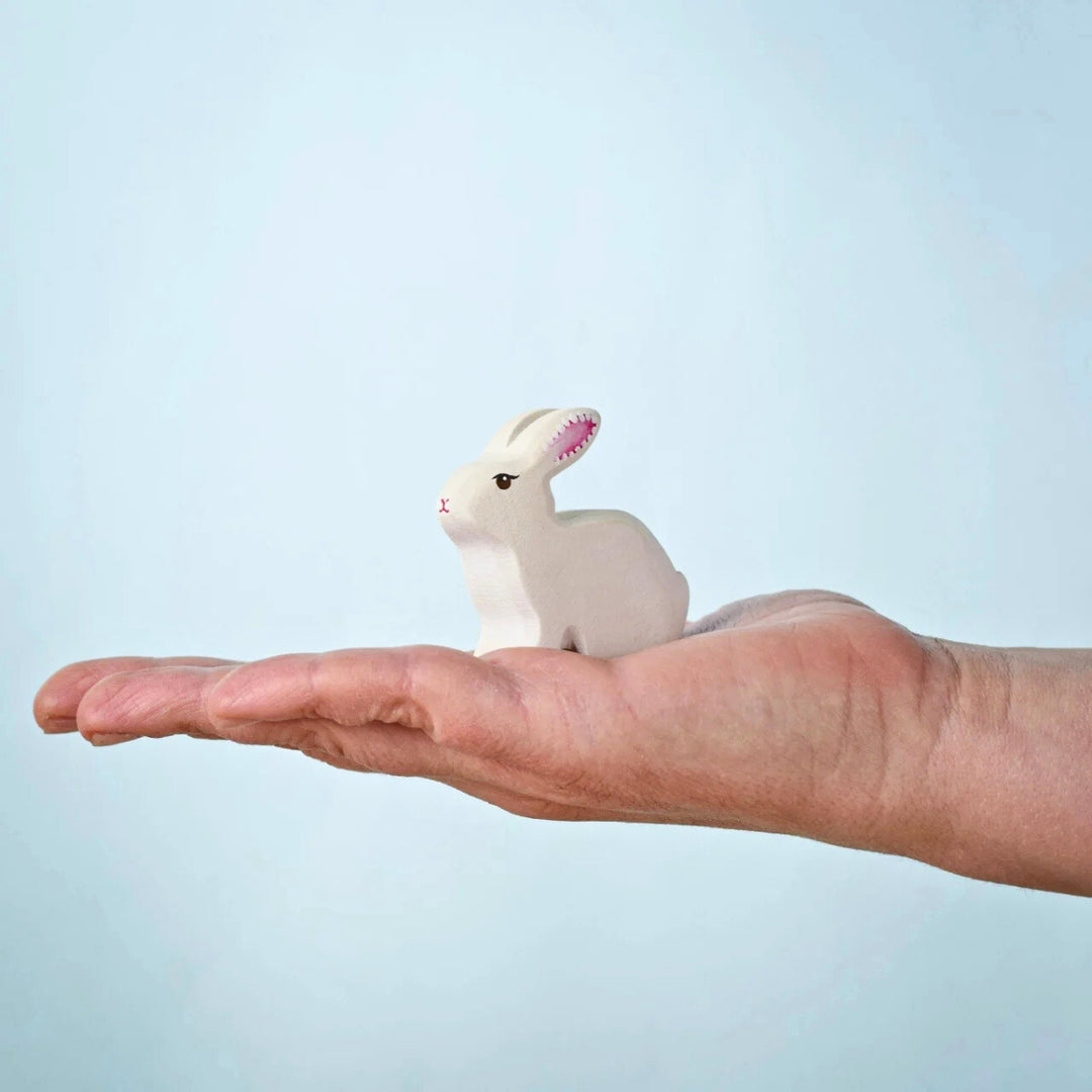 BumbuToys Wooden Animal - Rabbit - Easter, Sitting for Small World Play from Australia