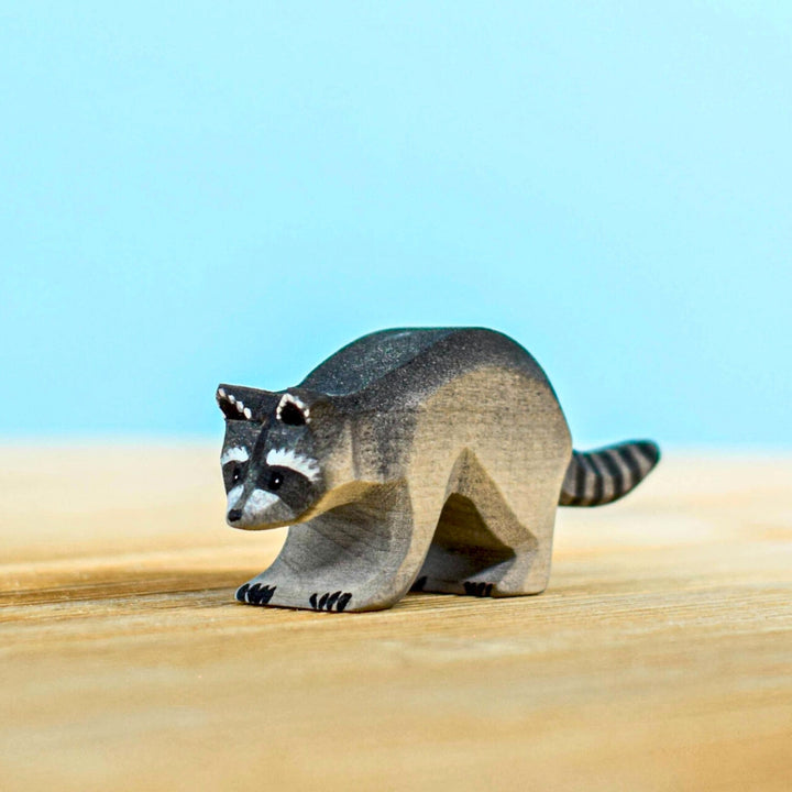 BumbuToys Wooden Animal Figure Raccoon for Small World Play from Australia