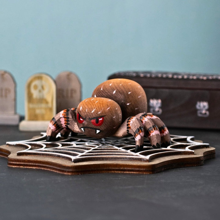 BumbuToys Wooden Animal - Spider for Small World Play from Australia