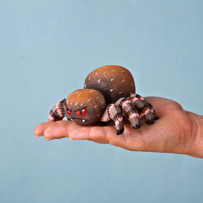 BumbuToys Wooden Animal - Spider for Small World Play from Australia