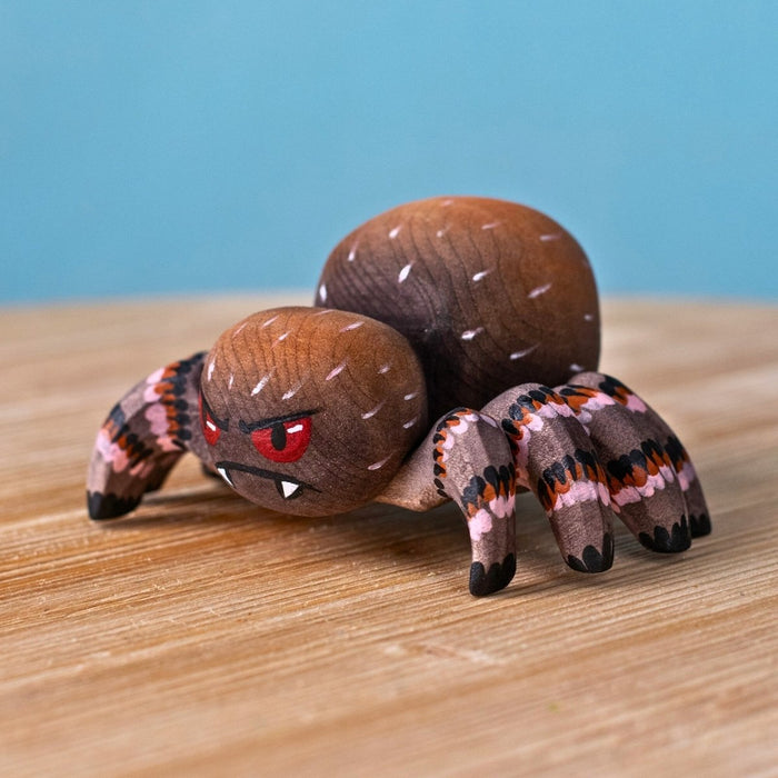 BumbuToys Wooden Animal - Spider for Small World Play from Australia