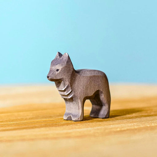 BumbuToys Handcrafted Wooden Animal Wolf Cub from Australia