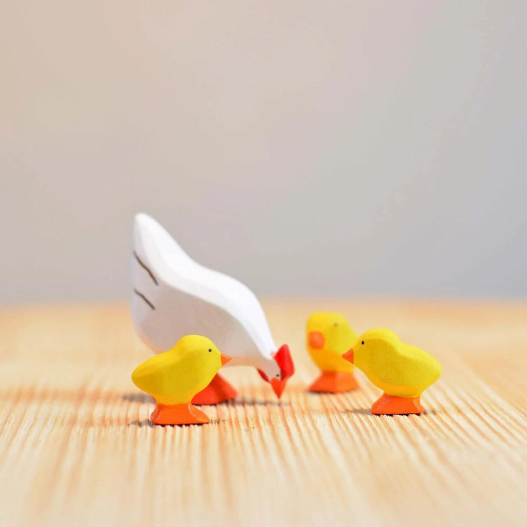 BumbuToys Handcrafted Wooden Farm Animals Chicken Family from Australia