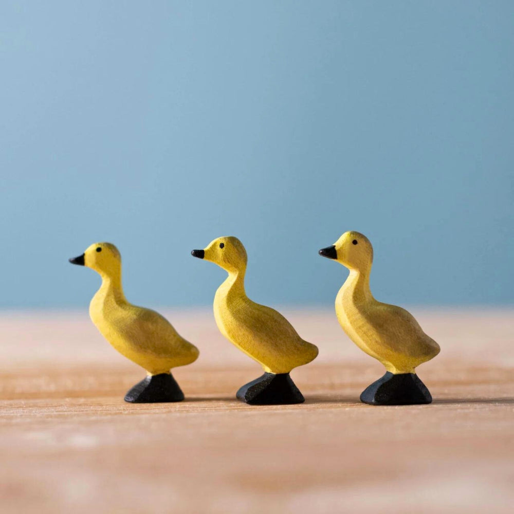 BumbuToys Handcrafted Wooden Farm Animal Ducklings from Australia