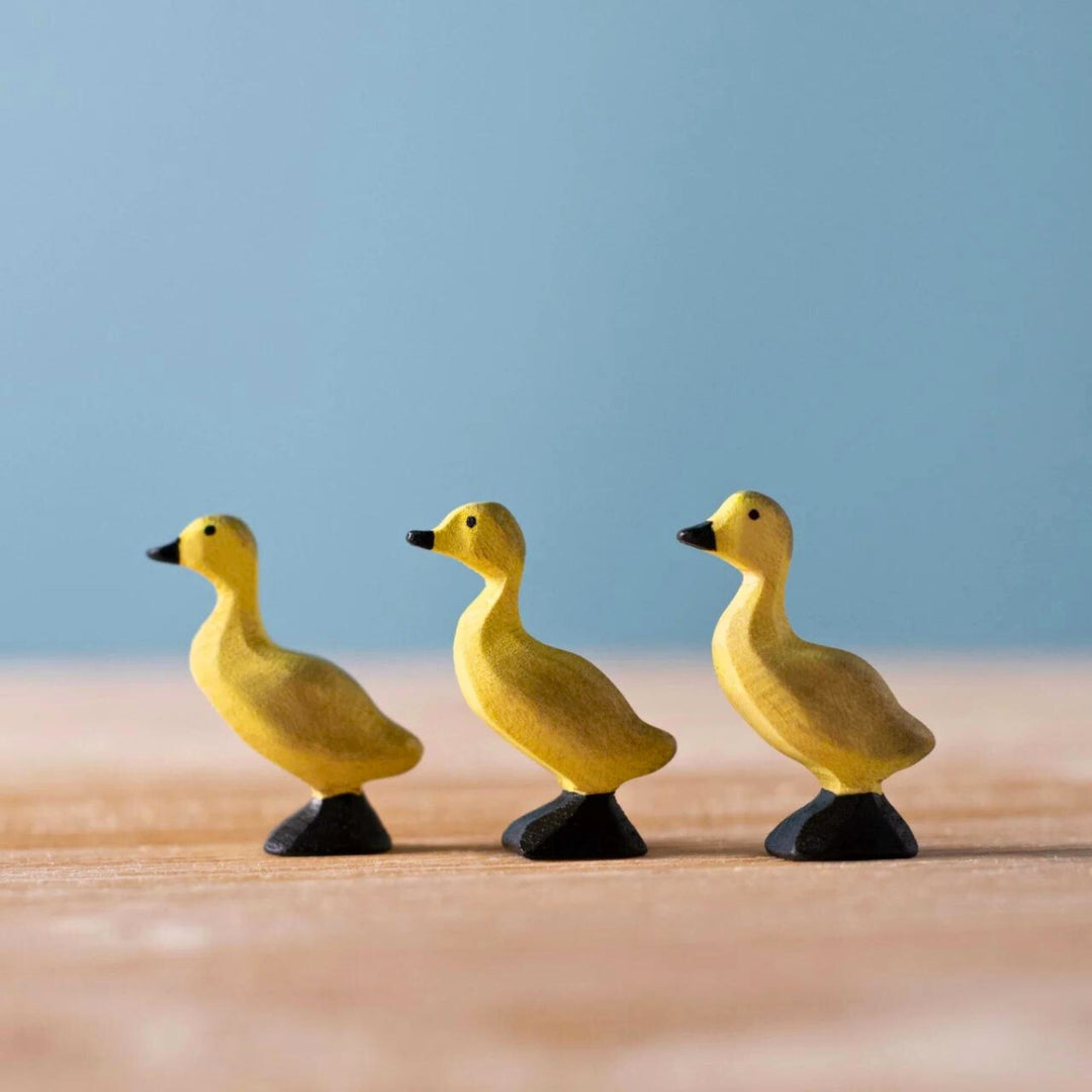 BumbuToys Handcrafted Wooden Farm Animal Ducklings from Australia
