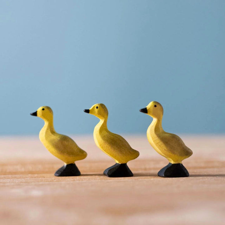 BumbuToys Handcrafted Wooden Farm Animal Ducklings from Australia