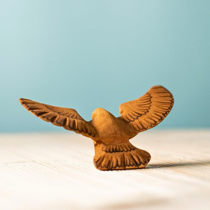 BumbuToys Highlands Wooden Figures - Mountain Cliffs, Wild Goat, Eagle, Snake & Lizard - Set of 9