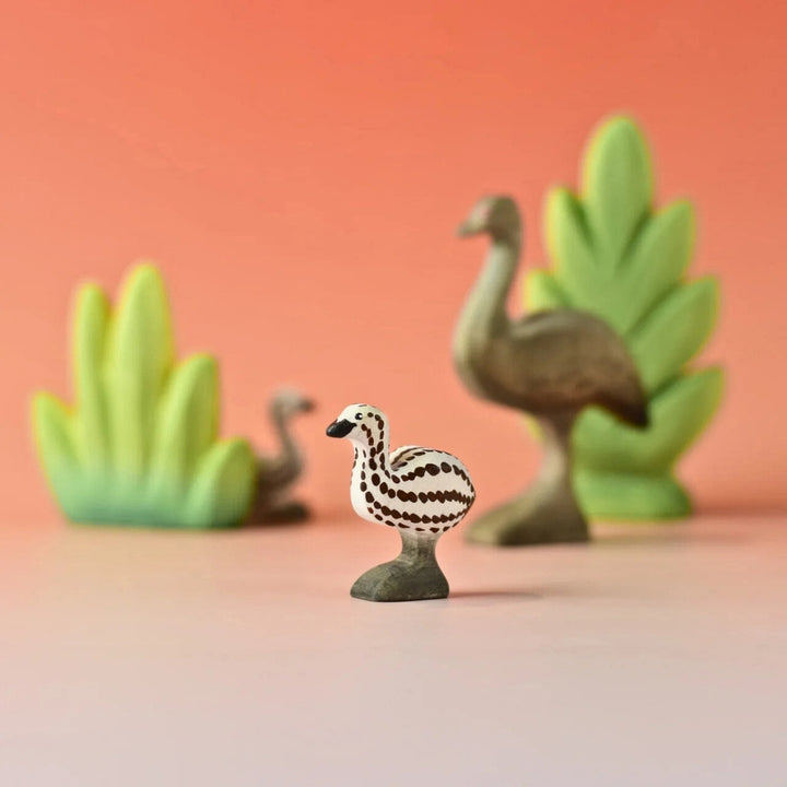 Bumbu Toys Wooden Emu Chick for Small World Play from Australia