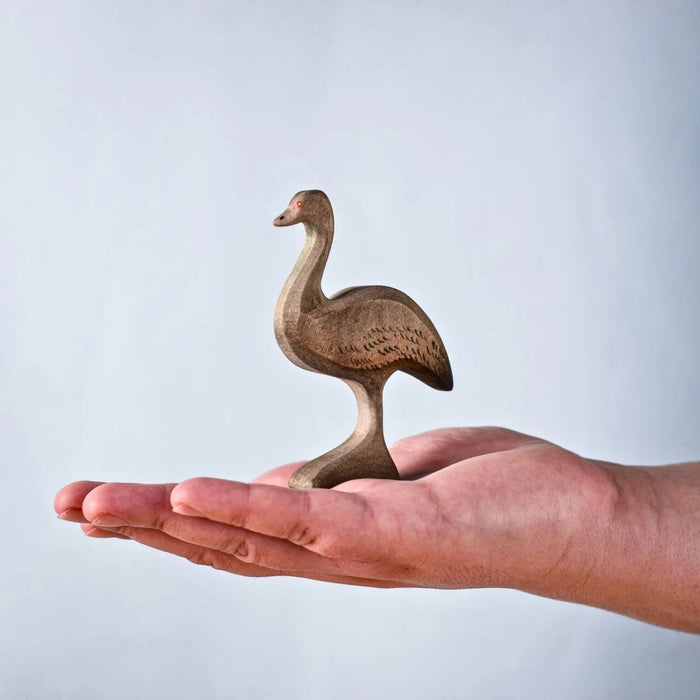 BumbuToys Wooden Bird - Emu Female for Small World Play from Australia