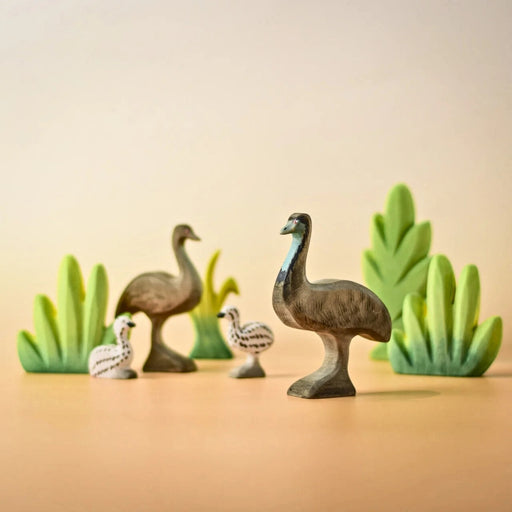 BumbuToys Wooden Bird Emu for Small World Play from Australia