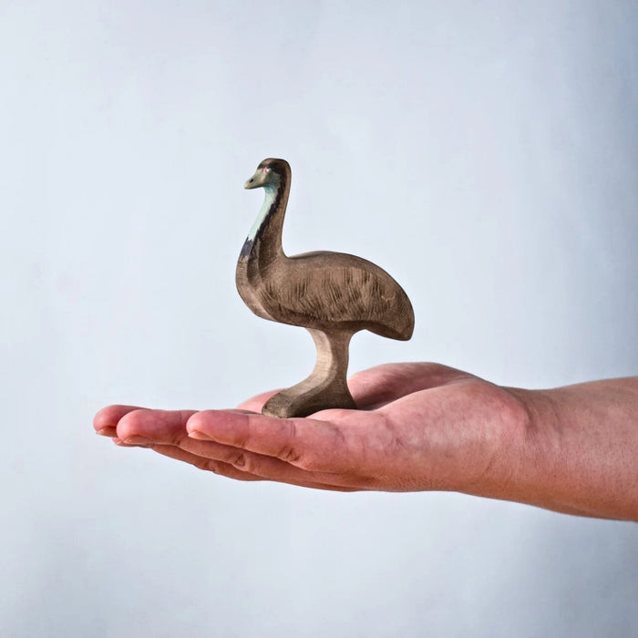 BumbuToys Wooden Bird Emu for Small World Play from Australia