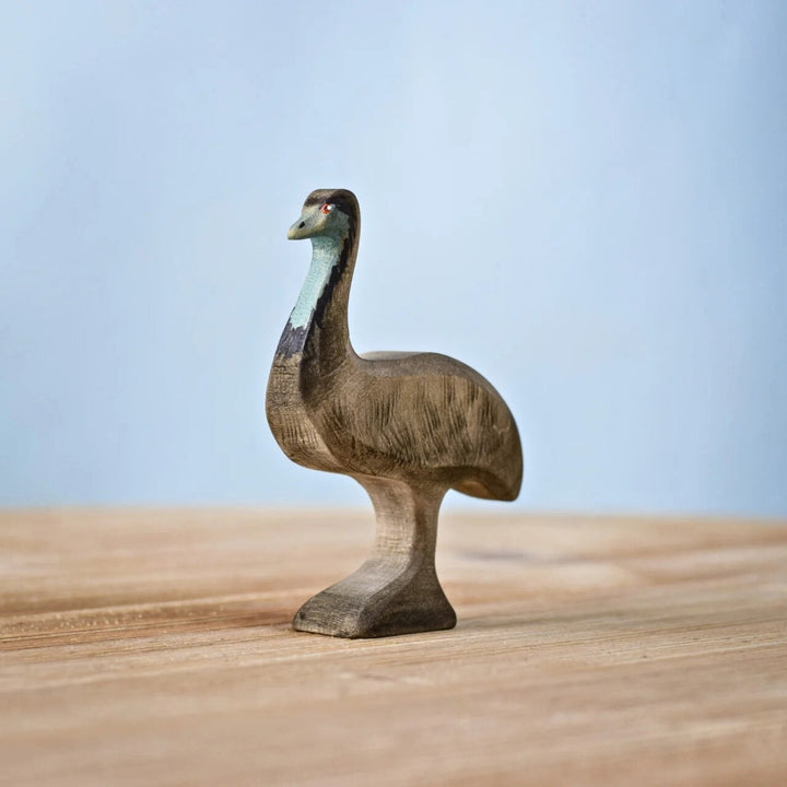BumbuToys Wooden Bird Emu for Small World Play from Australia
