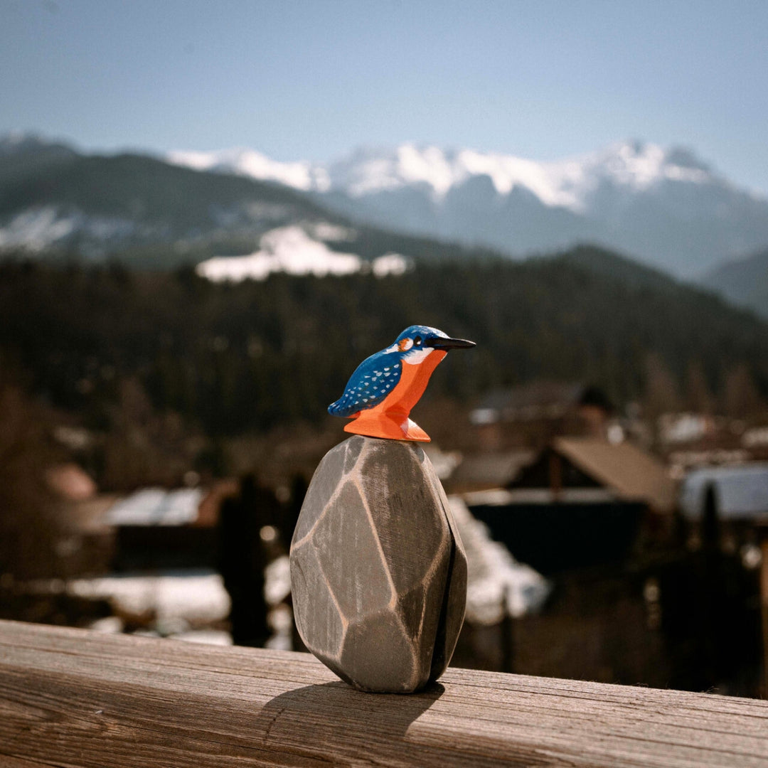 BumbuToys Handcrafted Wooden Bird Kingfisher from Australia
