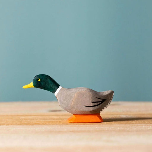BumbuToys Handcrafted Wooden Bird Mallard Duck from Australia