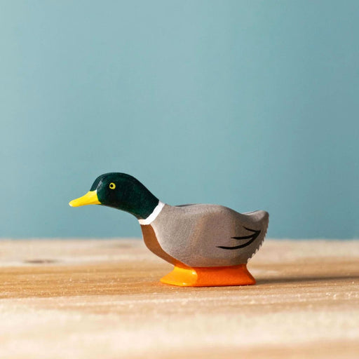 BumbuToys Handcrafted Wooden Bird Mallard Duck from Australia
