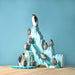 BumbuToys Handcrafted Wooden Bird Emperor Penguin Family Set from Australia in a small-world play setting