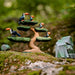 BumbuToys Handcrafted Wooden Bird Toucan Family Set from Australia in a small-world play setting