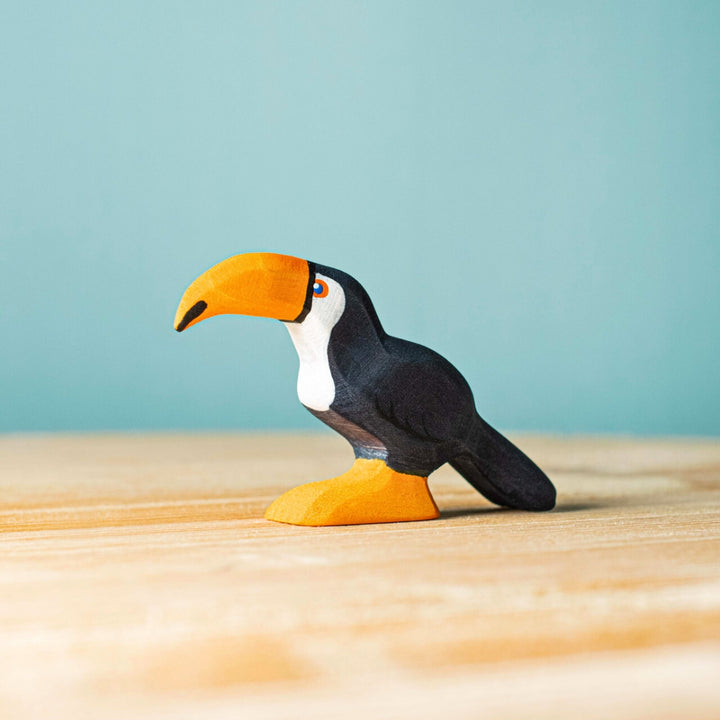 BumbuToys Handcrafted Wooden Bird Toucan Standing from Australia