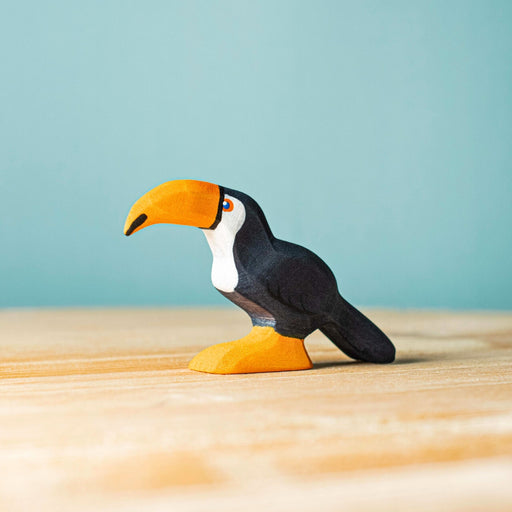 BumbuToys Handcrafted Wooden Bird Toucan Standing from Australia