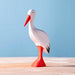 BumbuToys Handcrafted Wooden Bird White Stork from Australia