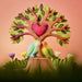 Bumbu Toys Handcrafted Wooden Lovebirds & Tree Stump for Small World Play from Australia