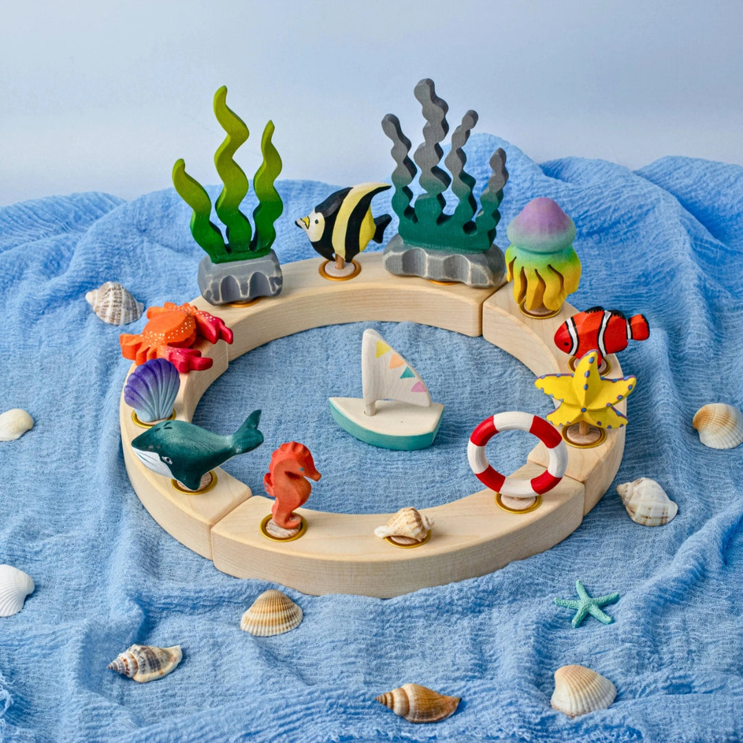 BumbuToys Beach Wooden Celebration Ring Decoration - Online, Australia
