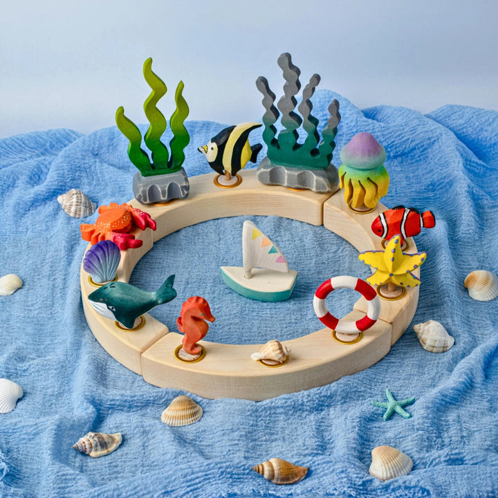 BumbuToys Beach Wooden Celebration Ring Decoration - Online, Australia