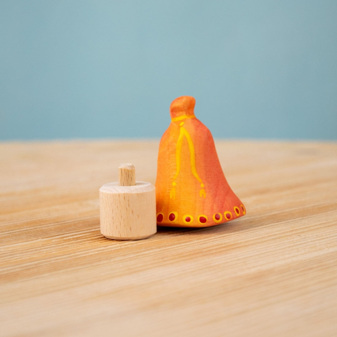 BumbuToys Wooden Celebration Ring Decoration - Festive Bell - Christmas-themed Birthday Ring Figure from Australia