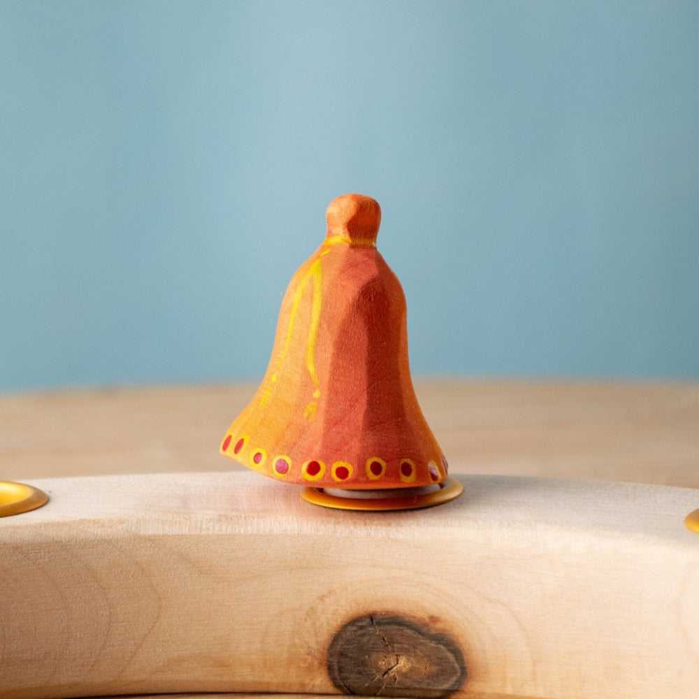 BumbuToys Wooden Celebration Ring Decoration - Festive Bell - Christmas-themed Birthday Ring Figure from Australia