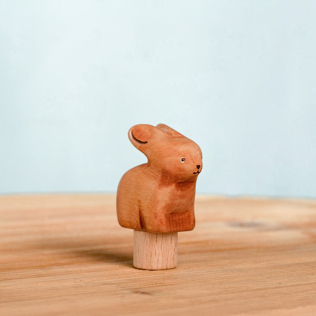 BumbuToys Wooden Celebration Ring Decoration - Festive Bunny for Small World Play - Online, Australia