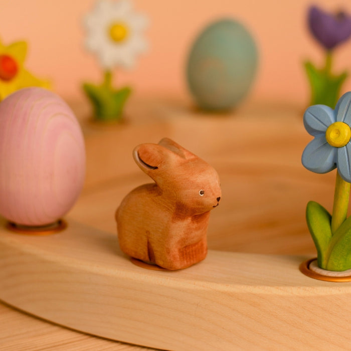 BumbuToys Wooden Celebration Ring Decoration - Festive Bunny for Small World Play - Online, Australia