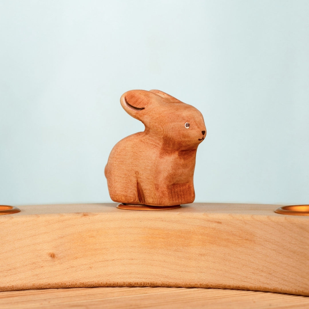 BumbuToys Wooden Celebration Ring Decoration - Festive Bunny for Small World Play - Online, Australia