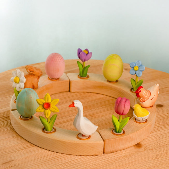 BumbuToys Wooden Celebration Ring Decoration - Festive Chick Egg - Online, Australia