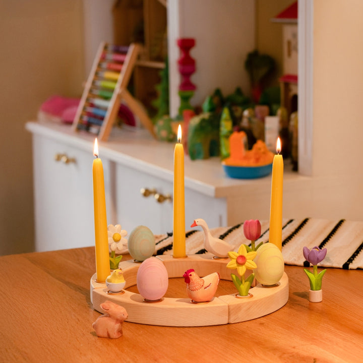 BumbuToys Wooden Celebration Ring Decoration - Festive Chick Egg - Online, Australia