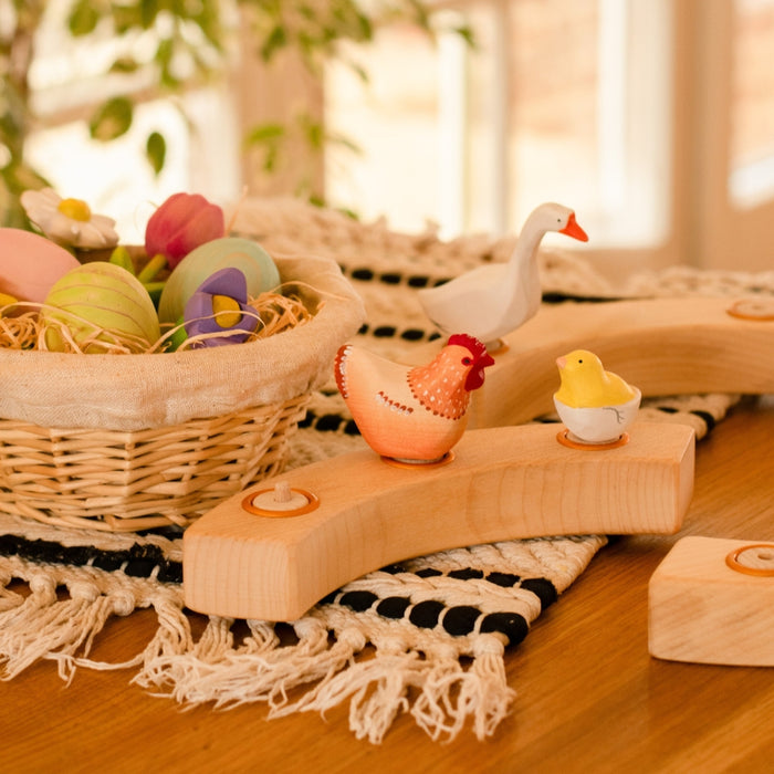 BumbuToys Wooden Celebration Ring Decoration - Festive Chick Egg - Online, Australia