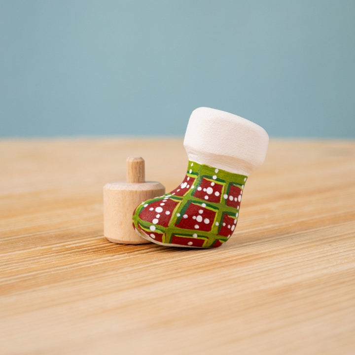 BumbuToys Wooden Celebration Ring Decoration - Festive Christmas Stocking - Christmas-themed Birthday Ring Figure from Australia