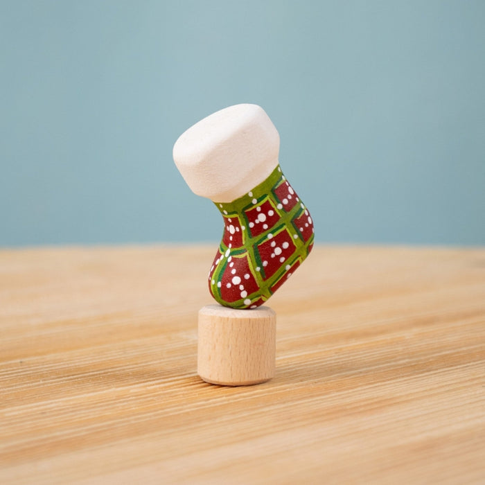 BumbuToys Wooden Celebration Ring Decoration - Festive Christmas Stocking - Christmas-themed Birthday Ring Figure from Australia