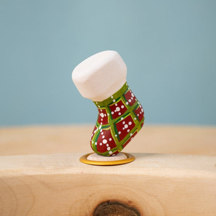 BumbuToys Wooden Celebration Ring Decoration - Festive Christmas Stocking - Christmas-themed Birthday Ring Figure from Australia