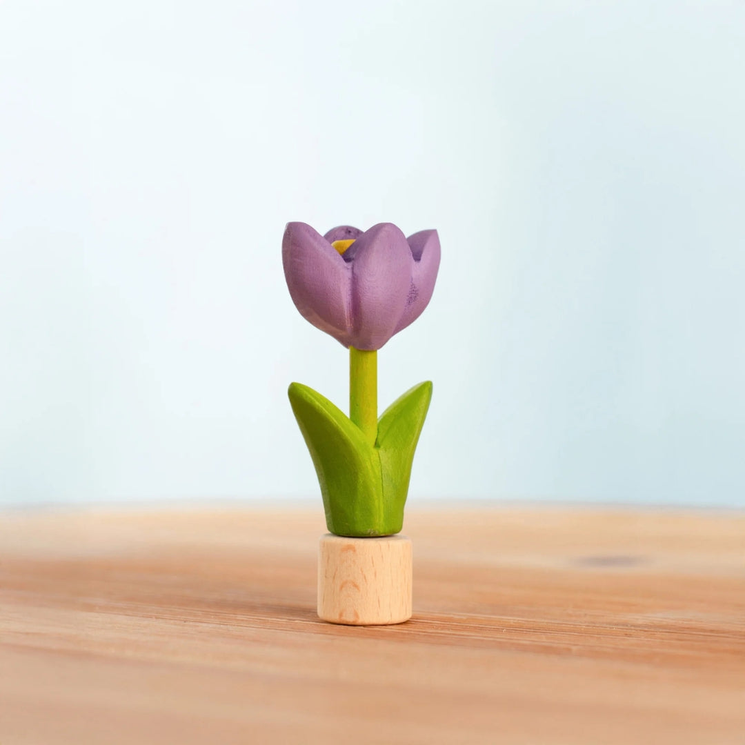 BumbuToys Wooden Celebration Ring Decoration - Festive Crocus for Small World Play - Online, Australia