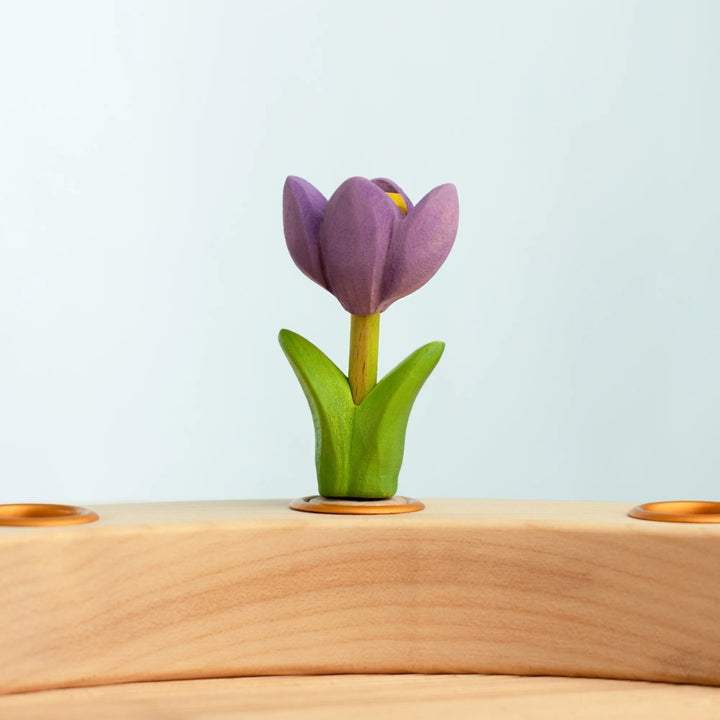 BumbuToys Wooden Celebration Ring Decoration - Festive Crocus for Small World Play - Online, Australia