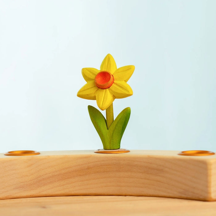 BumbuToys Wooden Celebration Ring Decoration - Festive Daffodil for Small World Play - Online, Australia