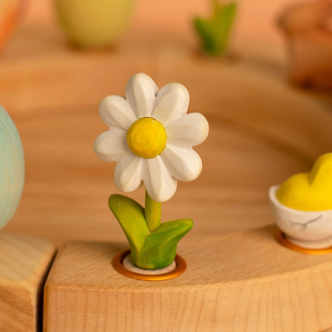 BumbuToys Wooden Celebration Ring Decoration - Festive Daisy for Small World Play - Online, Australia