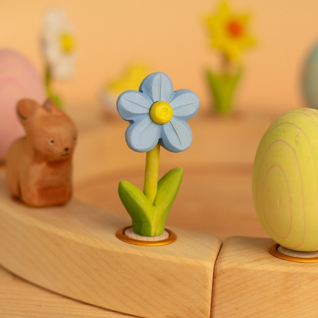 BumbuToys Wooden Celebration Ring Decoration - Festive Forget-Me-Not for Small World Play - Online, Australia