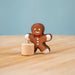 BumbuToys Wooden Celebration Ring Decoration - Festive Gingerbread Man - Christmas-themed Birthday Ring Figure from Australia
