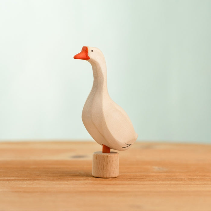 BumbuToys Wooden Celebration Ring Decoration - Festive Goose for Small World Play - Online, Australia