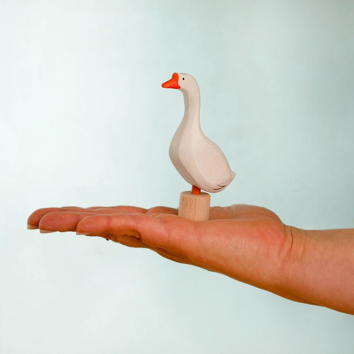 BumbuToys Wooden Celebration Ring Decoration - Festive Goose for Small World Play - Online, Australia