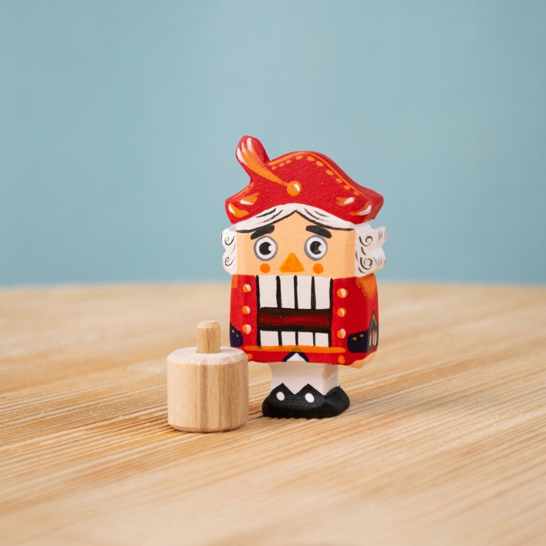 BumbuToys Wooden Celebration Ring Decoration - Festive Nutcracker - Christmas-themed Birthday Ring Figure from Australia