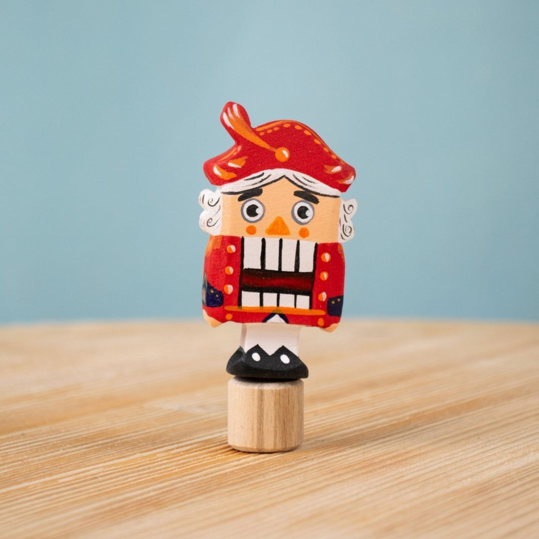 BumbuToys Wooden Celebration Ring Decoration - Festive Nutcracker - Christmas-themed Birthday Ring Figure from Australia