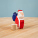 BumbuToys Wooden Celebration Ring Decoration - Festive Santa - Christmas-themed Birthday Ring Figure 